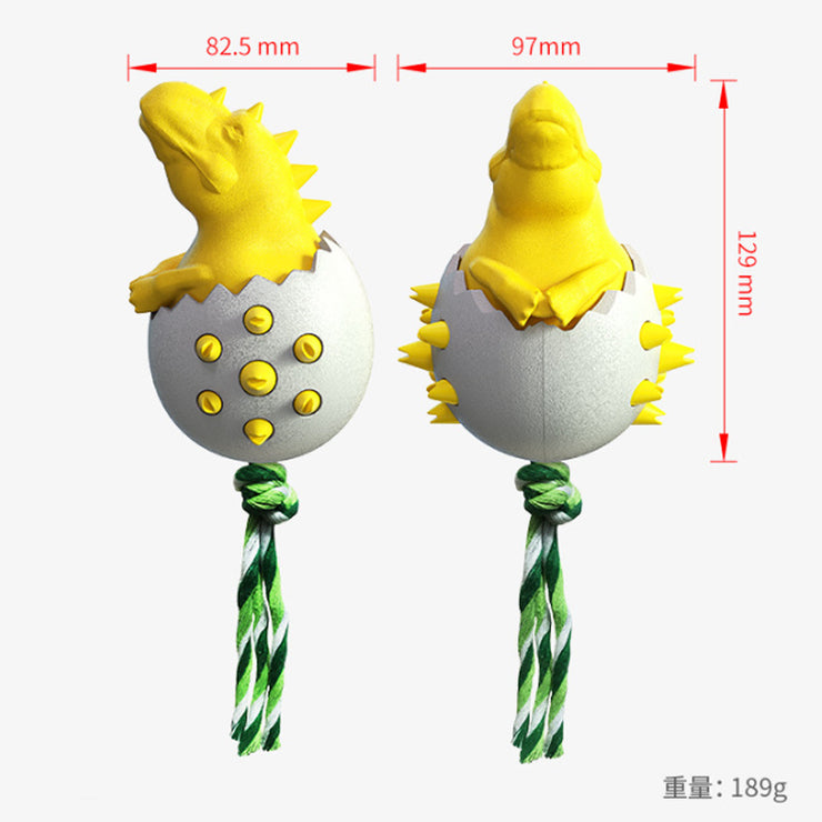 Jouet à mâcher pour chien en caoutchouc durable avec corde