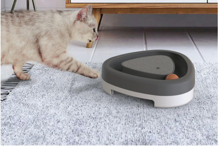 Jouet Électrique Triangle Interactif pour Chat - 2 en 1 avec Griffoir