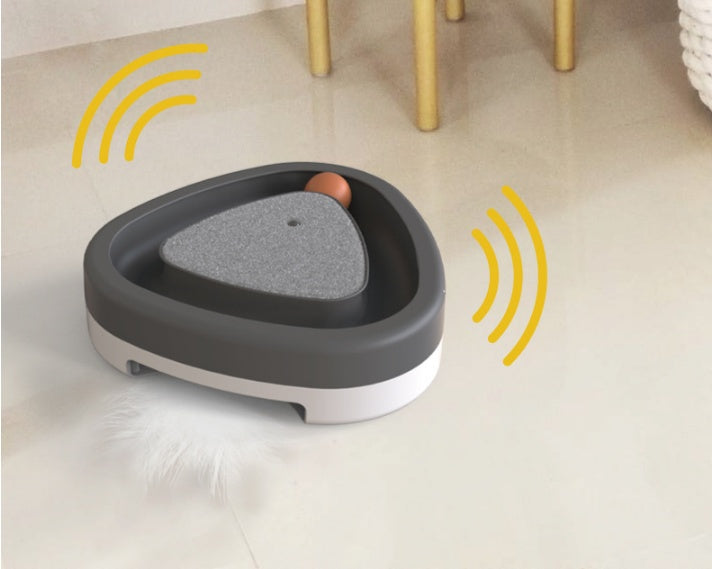 Jouet Électrique Triangle Interactif pour Chat - 2 en 1 avec Griffoir