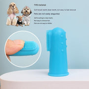 Brosse à Dents Doigtier en Silicone - Hygiène Dentaire Chien et Chat