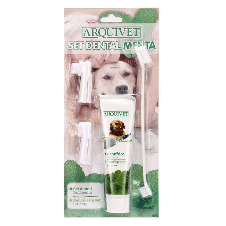 Set dentifrice et brosse à dents pour animaux