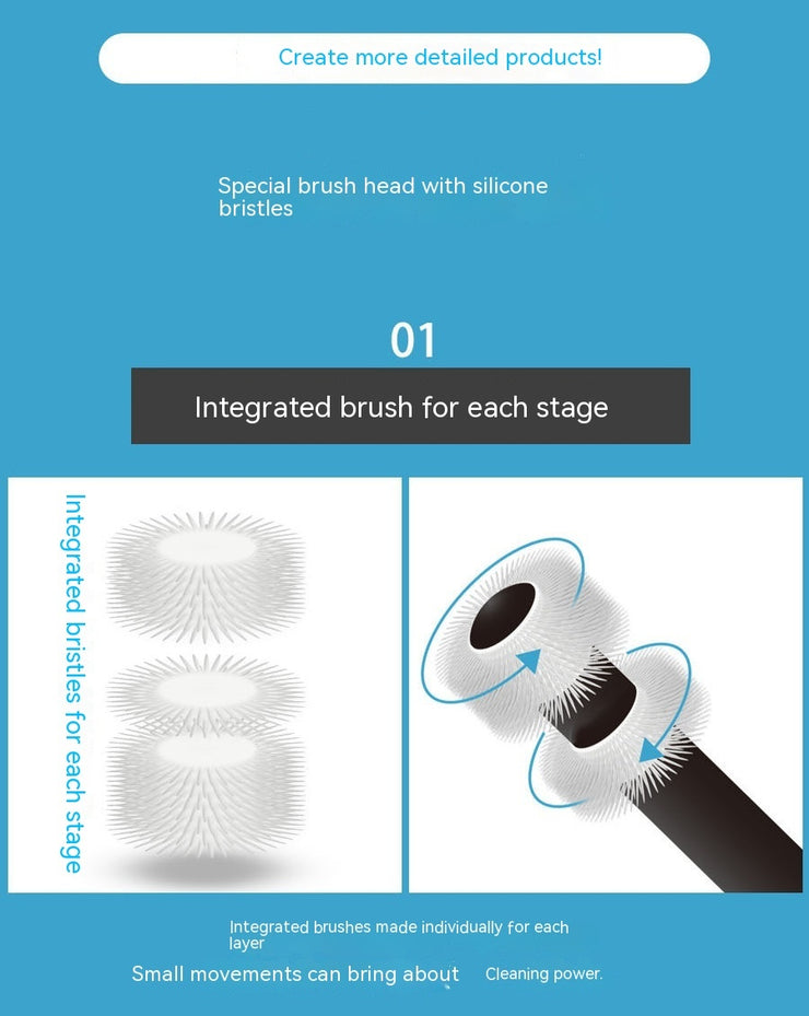 Brosse à dents 360° pour chien et chat avec dentifrice