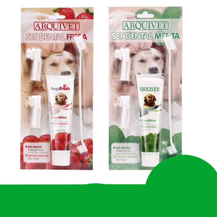 Set dentifrice et brosse à dents pour animaux
