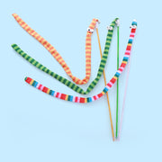 Canne à pêche pour chat avec peluche colorée