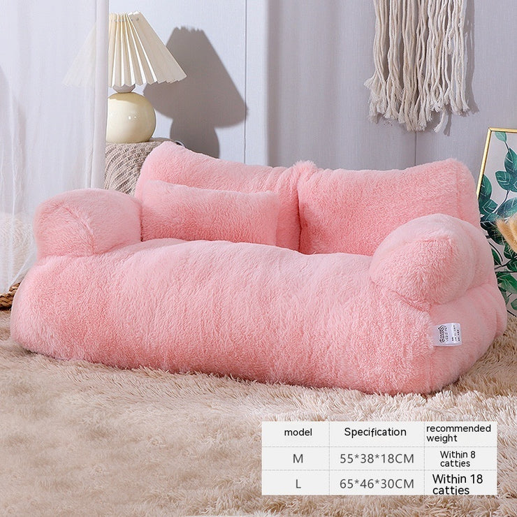Lit Sofa de Luxe en Peluche - Chat et Petit Chien Confort Premium