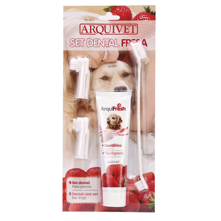 Set dentifrice et brosse à dents pour animaux