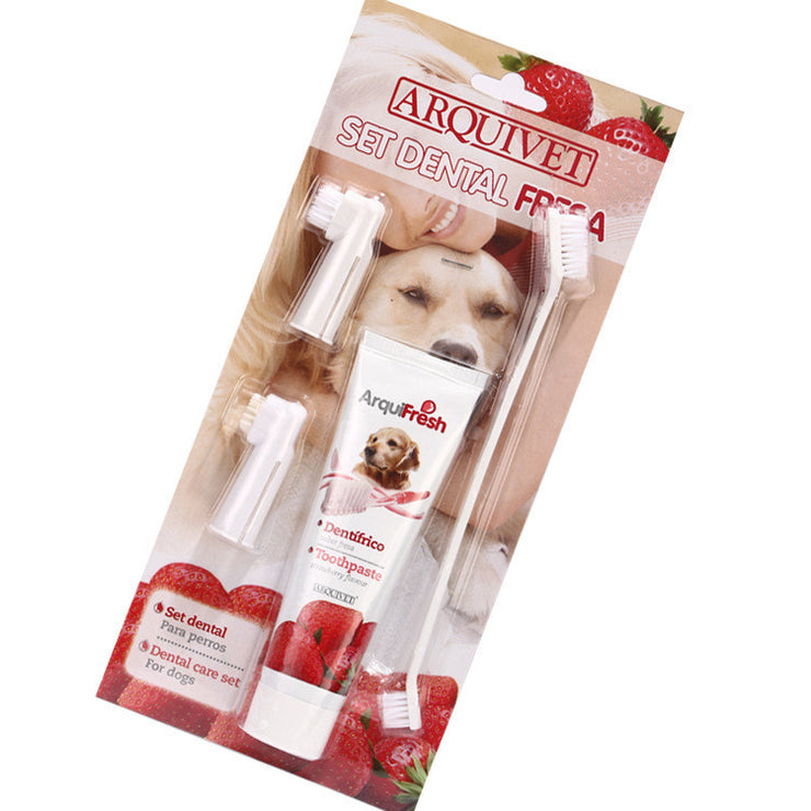 Set dentifrice et brosse à dents pour animaux