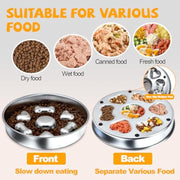 Gamelle anti-glouton en métal antidérapante pour chien