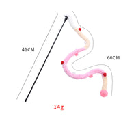 Canne à pêche pour chat avec peluche colorée Jouet interactif