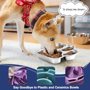 Gamelle Anti-Glouton en Acier Inoxydable - Chien Petite et Moyenne Taille