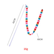 Canne à pêche pour chat avec peluche colorée