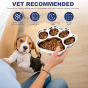 (Copie) Gamelle surélevée en céramique fleur pour chat et petit chien