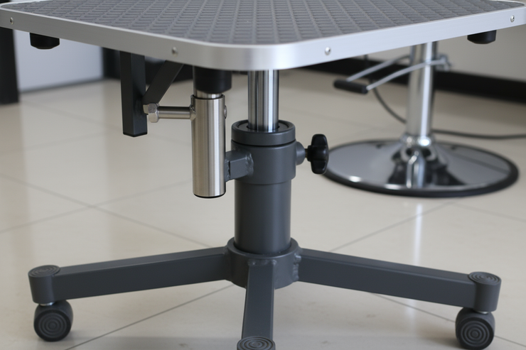 Détails de la table de toilettage