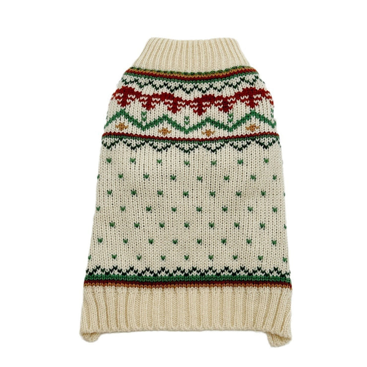 Pull Fairisle pour chien automne-hiver