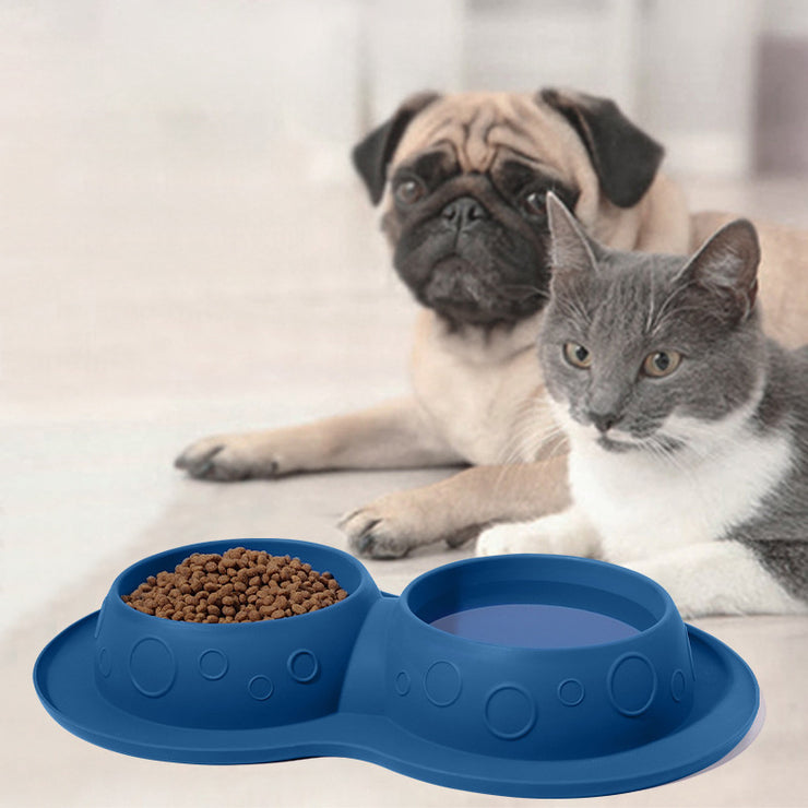 (Copie) Gamelle surélevée en céramique fleur pour chat et petit chien