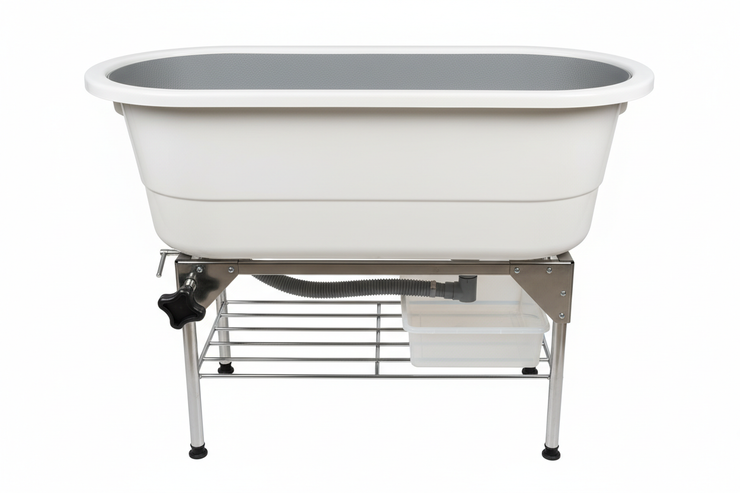Baignoire Surélevée pour Chien - Station de Lavage Professionnelle Réglable en Hauteur