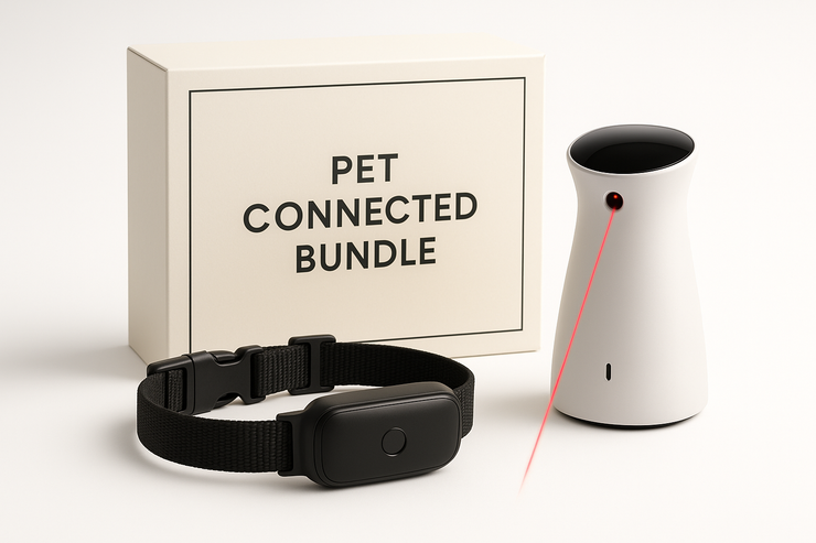 Pack Complet Animal Connecté - Collier GPS + Jouet LED Automatique