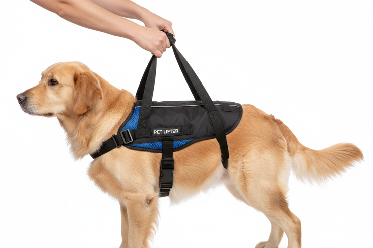 Support de Levage pour Chien - Harnais d'Aide Complet avec Poignées Rembourrées